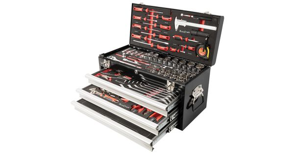Tork Craft 154-Piece 3-Drawer Track Box Tool Set 535 x 255 x 315mm TCTB154 product image
