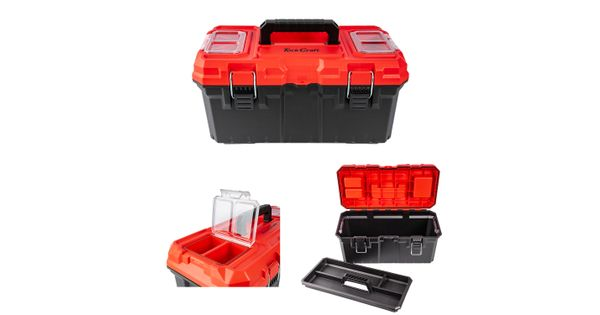 Heavy Duty Plastic Tool Box With Organizer Red/black 480mm product image