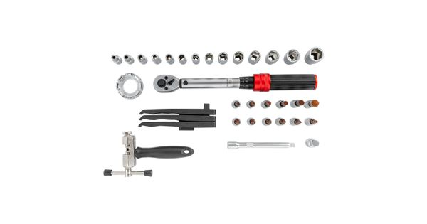 34pcs Bike Repair Torque 5-25nm Wrench Set 1/4' Socket Kit Bycicle product image