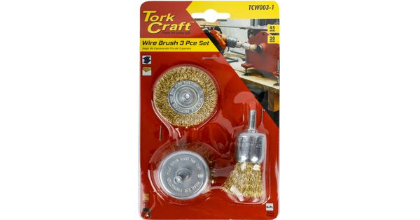 Wire Brush Set 3pce With 6mm Shaft End/circ/cup product image