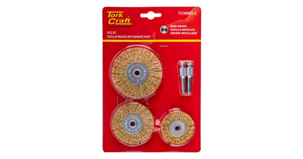 Wire Brush Set 3pce With Separate Shaft product image