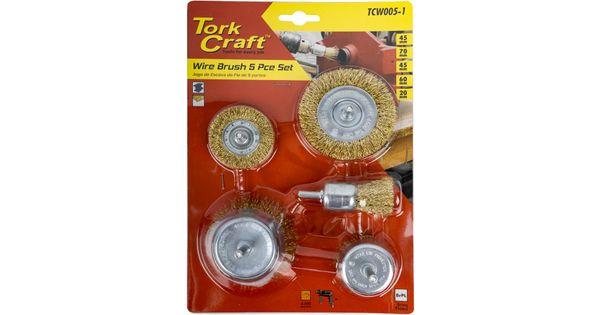 Wire Brush Set 5pce With 6mm Shaft Cup/circ/end product image