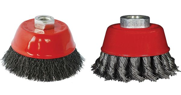 Wire Cup Brush 75mm X M14 Crimped & Knotted Set 2pce For115 Angle Gri product image