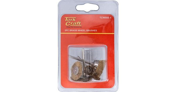 Wire Brushes Mini 5pc Brass 3.2mm Shaft Assorted Shapes product image