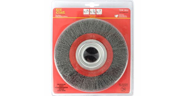 Wire Wheel Brush 150 X 25mm 0.30mm Wire Bench Grinder Blister product image