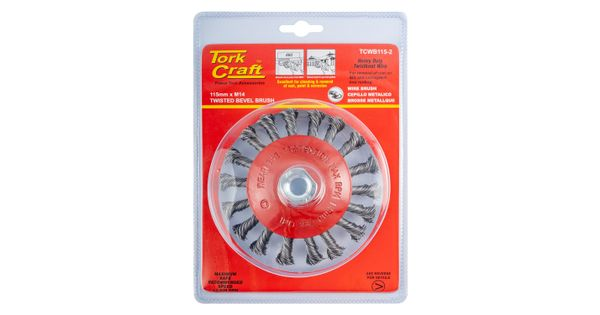 Wire Cup Brush Twisted Bevel Plain 115mmxm14 Blister product image