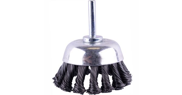 Wire Cup Brush Twisted Plain 65mm X 6mm Shaft Blister product image
