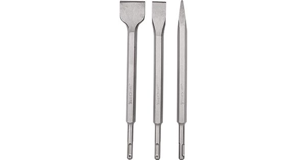 Sds Plus Chisel Set 3pce Pointed 14mm Flat 20mm Flat 40mm Tork Craft product image
