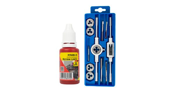 12pc Tap & Die Set Nr Set 12 C/w Screw Lock Low Strength Tctl030-10 product image