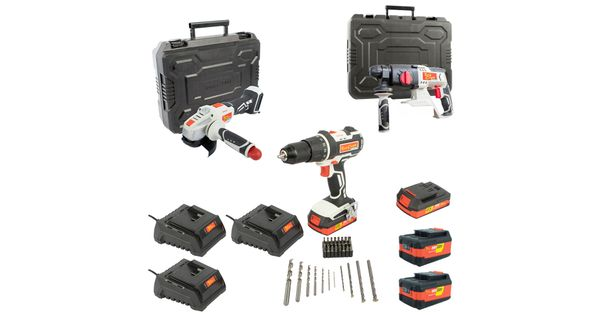 115 Angle Grinder And Rotary/ Imp Drill Set Std Charger And Bat product image