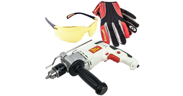 Imp. Drill 13mm Tcid0850 + Safety Eyewear B5173 + Gl22 Mechanics Glove product image