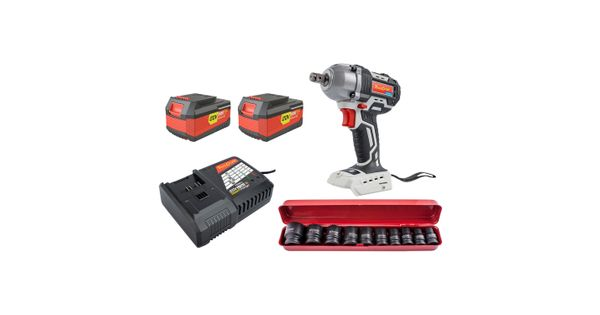 Imp. Wrench 450nm 2 X 4.0ah Bat Smart Charger 10pc Imp Socket Set product image