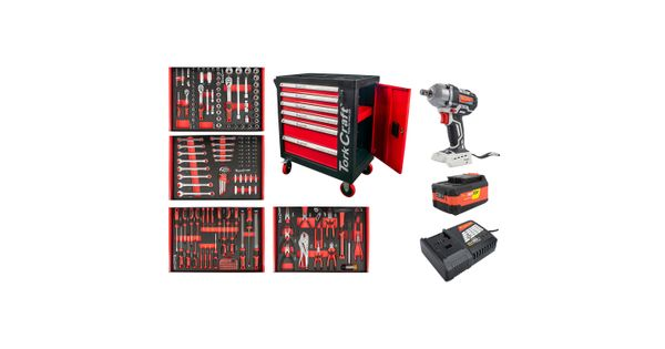 6 Drawer Cabinet 184pc C/w Impact Wrench 450n, 4.0ah Bat & Smart Charg product image
