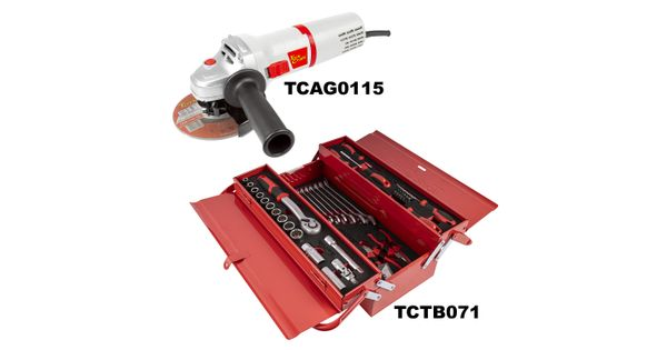 Angle Grinder 115mm & Cantilever Tool Box 71pc Combo product image