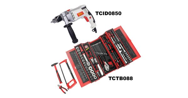 Impact Drill 850w & Cantilever Tool Box 88pc Combo product image