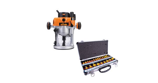 Triton Router Tra001 With 24pc 1/4 Router Bit Set Dy024a Al Tork Craft product image